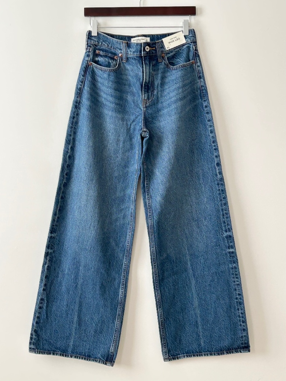Abercrombie High Rise Wide Leg Jeans